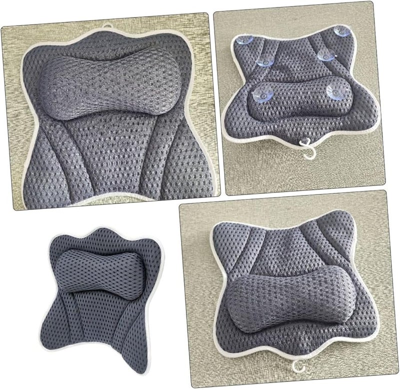 Breathable Bathtub Pillow with Strong Suction Cups for Head and Neck Support Compact Lightweight Tub Cushion - Image 5
